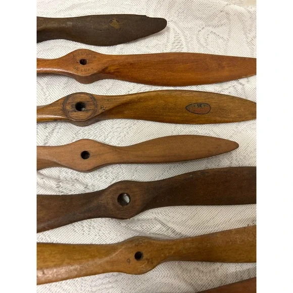 10 Vintage Wooden Model Airplane Propellers Top Flite Flo-Torque Airscrew Lot 6 - Picture 3 of 6